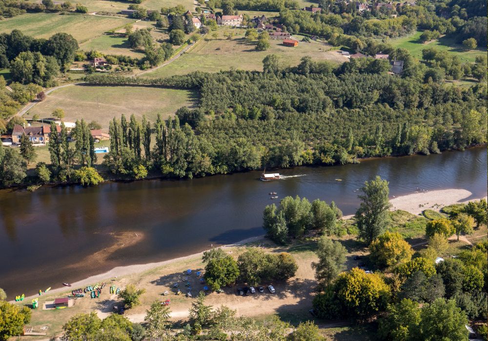 Aerial View of Dordogne River